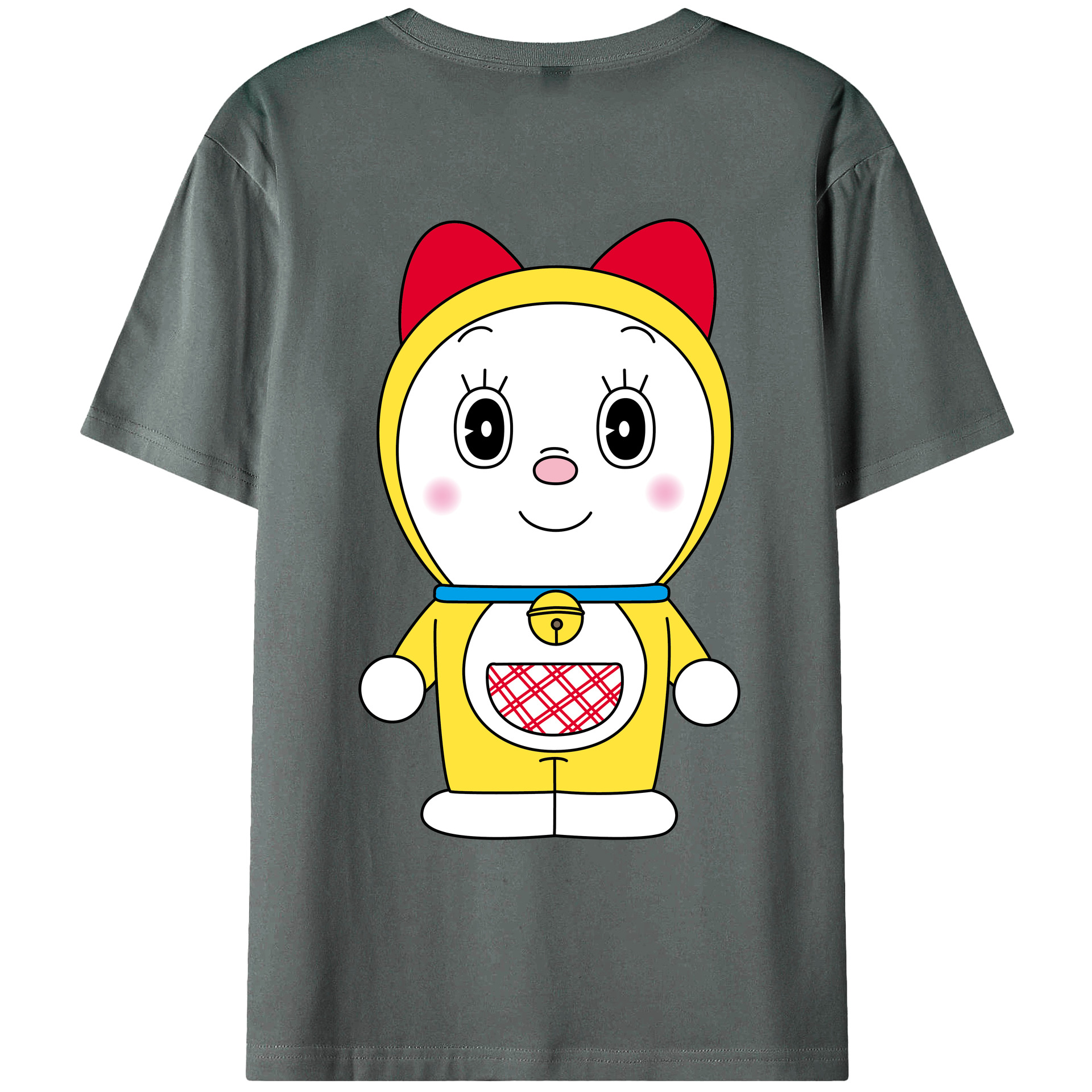 （画像用） ドラえもん ドラミ Doraemon Dorami 綿100％ メンズ半袖Tシャツ（バックプリント） 通気性
